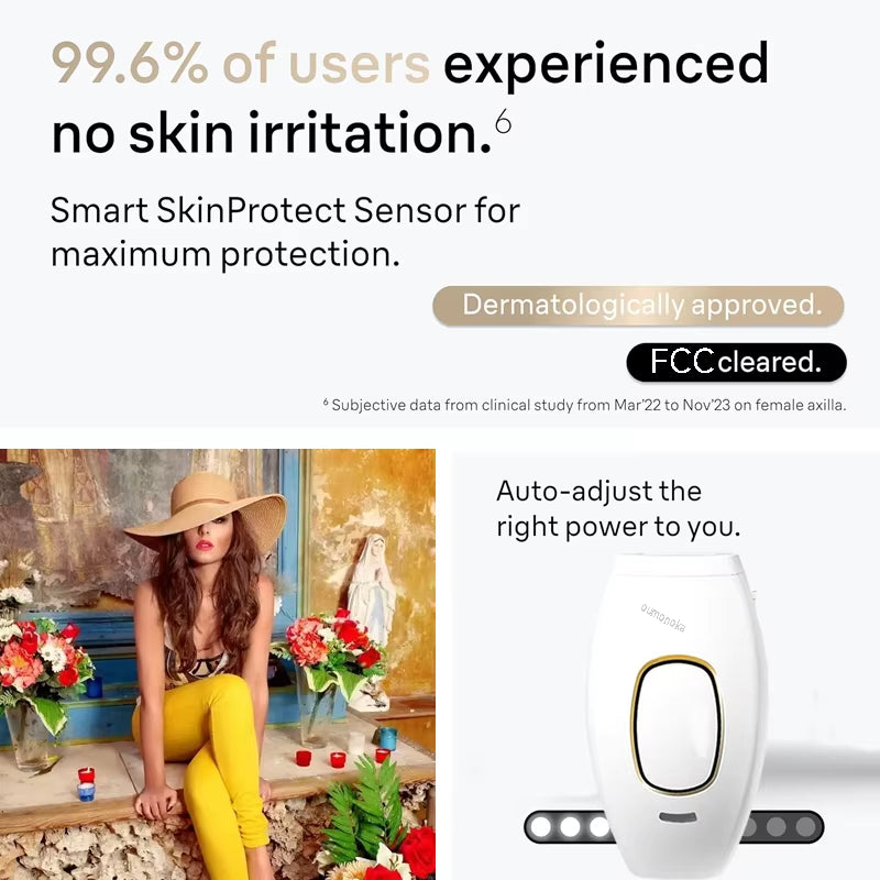 Revolutionary Permanent IPL Laser Hair Removal Device for Effortless Hair Removal for Both Men and Women with Advanced Vibration Technology